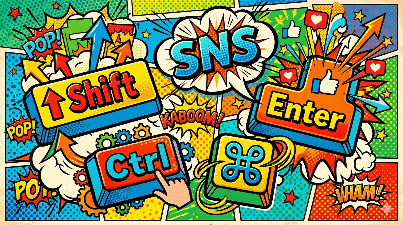 【LINE・X 改行できない!】SNS別「改行・送信」の方法まとめ（MacOs・Windows版）